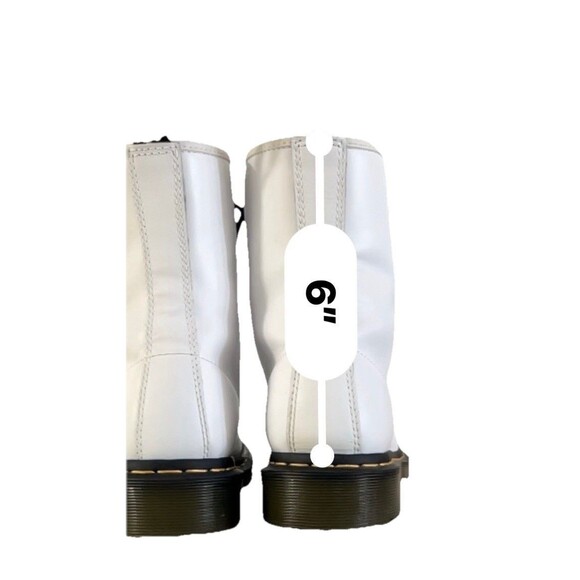 Dr Martens 1460 White Leather Matte Eight Eye Combat Boots Women's US Size 10 - Picture 10 of 10